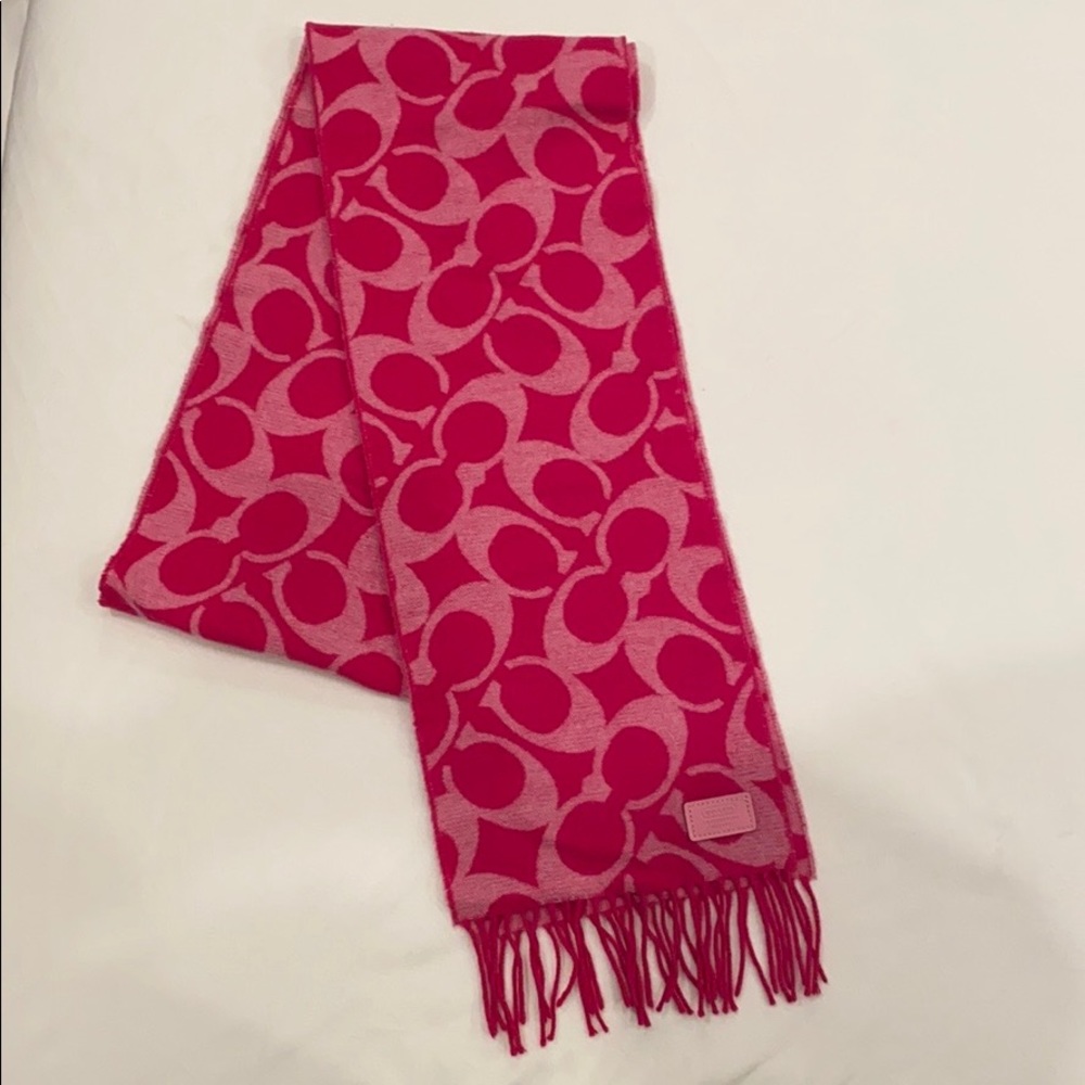 Coach Pink Scarf! (Also sold bundled with hat!)